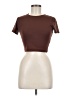 Popular 21 Brown Short Sleeve Turtleneck Size M - photo 1