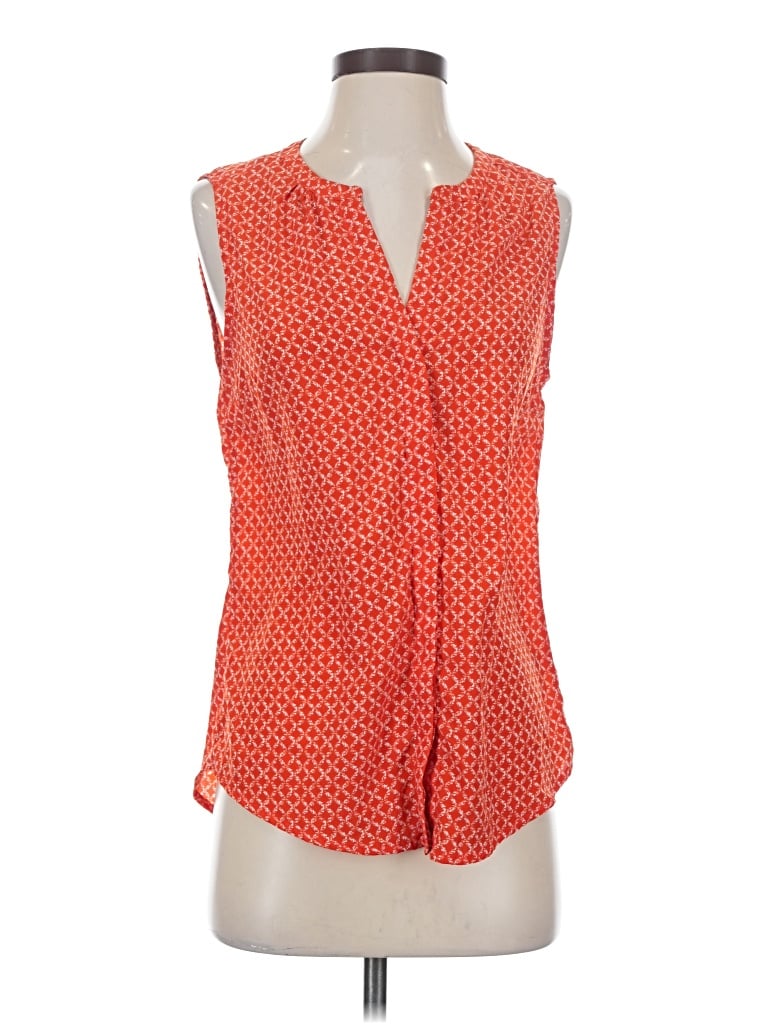 Pre-owned Dalia Sleeveless Blouse In Orange