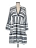 Unbranded 100% Polyester Print White Casual Dress Size M - photo 1
