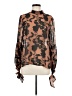 Hutch Brown Long Sleeve Blouse Size M - photo 1