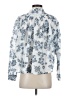 Ann Taylor 100% Cotton Floral Blue 3/4 Sleeve Blouse Size XS - photo 2