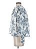 Ann Taylor 100% Cotton Floral Blue 3/4 Sleeve Blouse Size XS - photo 5