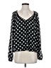 Evereve 100% Polyester Polka Dots Black 3/4 Sleeve Blouse Size S - photo 1
