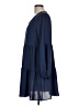 Unbranded Solid Blue Casual Dress Size L - photo 5