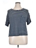Unbranded Stripes Blue Short Sleeve T-Shirt Size 1X (estimated) - photo 1