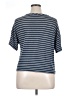 Unbranded Stripes Blue Short Sleeve T-Shirt Size 1X (estimated) - photo 2