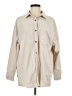 Unbranded 100% Polyester Solid Tan Long Sleeve Blouse Size M - photo 1