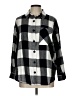 New Look 100% Cotton Checkered-gingham Black Long Sleeve Button-Down Shirt Size 12 (petite) - photo 1