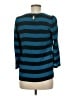 Tegan 100% Silk Teal 3/4 Sleeve Top Size 6 - photo 2
