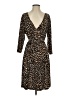 Attention Animal Print Brown Cocktail Dress Size S - photo 1