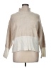 Cliche Color Block Tan Turtleneck Sweater Size XL - photo 1