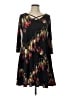 Unbranded Print Black Casual Dress Size L (estimated) - photo 1
