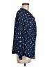 Talbots Polka Dots Blue Long Sleeve Blouse Size M - photo 4