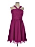 Donna Morgan 100% Polyester Solid Purple Cocktail Dress Size 8 - photo 1