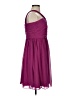 Donna Morgan 100% Polyester Solid Purple Cocktail Dress Size 8 - photo 4