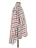 Tome 100% Silk Stripes Silver Long Sleeve Silk Top Size M - photo 4