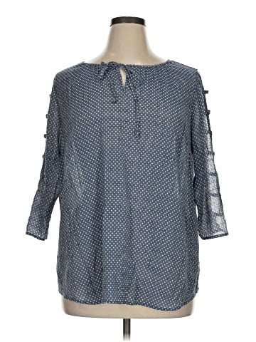 Como Blu 3/4 Sleeve Blouse (view 1)