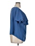 Jennifer Lopez 100% Polyester Blue Short Sleeve Blouse Size XL - photo 4