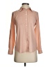 Ann Taylor 100% Polyester Solid Tan Long Sleeve Blouse Size XS - photo 1