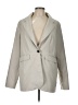 Topshop 100% Polyester Solid Gray Ivory Blazer Size 12 - photo 1