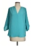 Zenana Premium 100% Polyester Teal 3/4 Sleeve Blouse Size S - photo 1