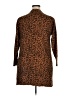 Terra & Sky Animal Print Brown Tan Cardigan Size 1X - photo 2