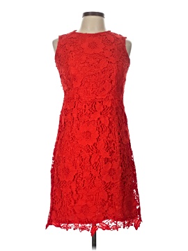 strappy crochet lace skater midi dress Pink Crochet Lace Midi Dress  self-portrait-US