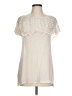 Cal Style Ivory Short Sleeve Blouse Size L - photo 1