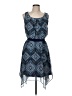 AB Studio 100% Polyester Argyle Blue Casual Dress Size M - photo 1