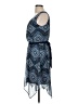 AB Studio 100% Polyester Argyle Blue Casual Dress Size M - photo 5