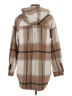 Unbranded 100% Polyester Plaid Brown Coat Size S - photo 2