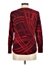 Chico's Print Burgundy Pullover Sweater Size Med (1) - photo 2