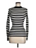 Halogen Stripes Silver Turtleneck Sweater Size M - photo 1