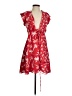 French Connection 100% Polyester Tropical Red Cocktail Dress Size 2 - photo 1