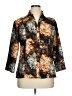 Harve Benard 100% Polyester Floral Brown 3/4 Sleeve Blouse Size XL - photo 1