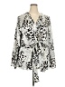 Colleen Lopez Animal Print Silver Long Sleeve Blouse Size 3X - photo 1