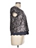 C. Luce 100% Polyester Metallic Silver Short Sleeve Top Size L - photo 4
