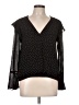 Sanctuary 100% Rayon Polka Dots Black Long Sleeve Blouse Size L - photo 1