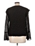 Sanctuary 100% Rayon Polka Dots Black Long Sleeve Blouse Size L - photo 2