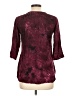 Unbranded Burgundy 3/4 Sleeve Blouse Size L - photo 2