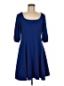 Marina Solid Blue Casual Dress Size M - photo 1