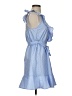 Shein 100% Polyester Checkered-gingham Blue Casual Dress Size 4 - photo 4