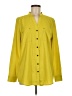 Style&Co Solid Yellow Long Sleeve Blouse Size M - photo 1