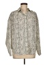 Jodifl Houndstooth Ivory Long Sleeve Button-Down Shirt Size M - photo 1