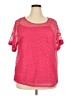 Elementz 100% Polyester Pink Short Sleeve Blouse Size 2X - photo 1