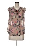 Marisol 100% Polyester Floral Brown Sleeveless Blouse Size M - photo 1