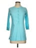 Theory 100% Cotton Teal 3/4 Sleeve Top Size S - photo 1