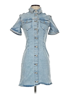princess polly baby blue dress 90s Denim Teacher Dress main image 1