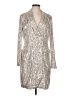 Eliza J Metallic Silver Cocktail Dress Size 10 - photo 1