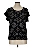 Liz McCoy Black Short Sleeve Top Size L - photo 1